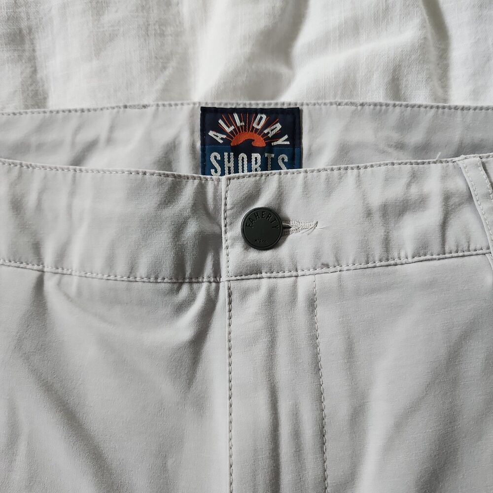 Faherty All Day Shorts Mens Size 34 Gray 9" UPF 50 Stretch Quick Dry Lightweight